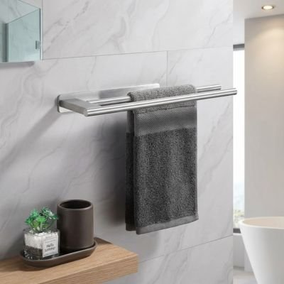 Porte serviette murale salle de bain 